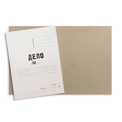 Папка-обложка А4 "ДЕЛО-2" мелованная (ОБ-4834), 360г/м2, белая